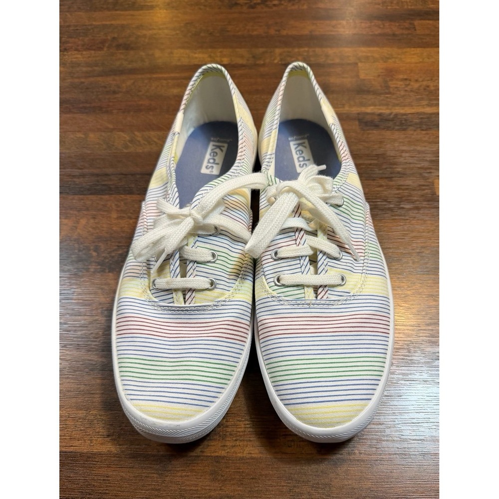 Women's Keds Champion Surf Stripe canvas sneakers. Multi color. Size 9.5